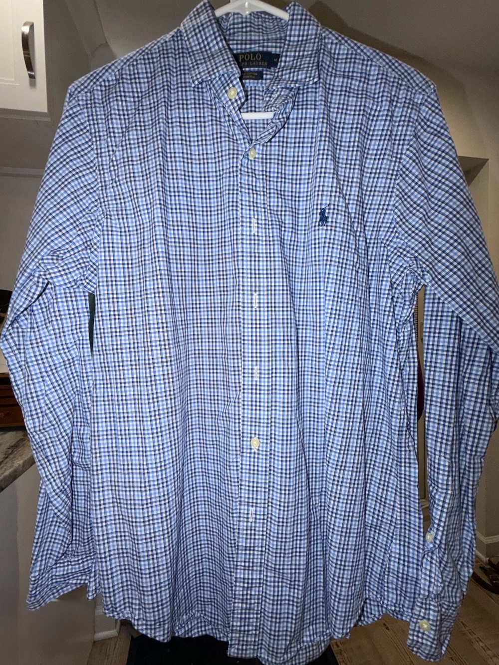 Polo by Ralph Lauren Blue and White Gingham Button-up Shirt